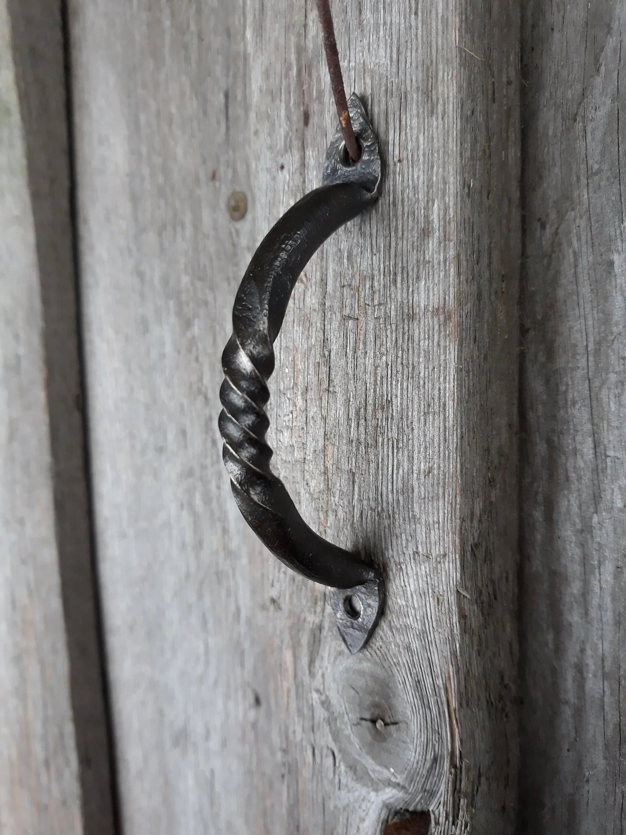 Hand Forged Iron Cabinet Handle Wrought Drawer Pull Rustic Farmhouse S ...