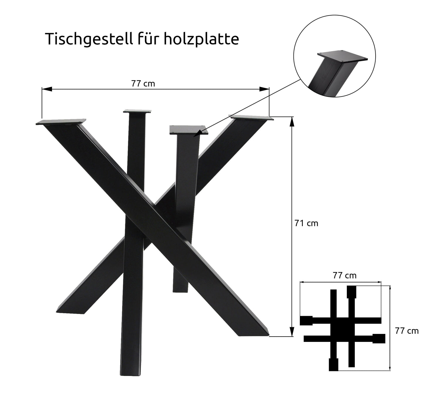 Table Base Orion table legs cross frame table runners steel metal dining table desk conference table
