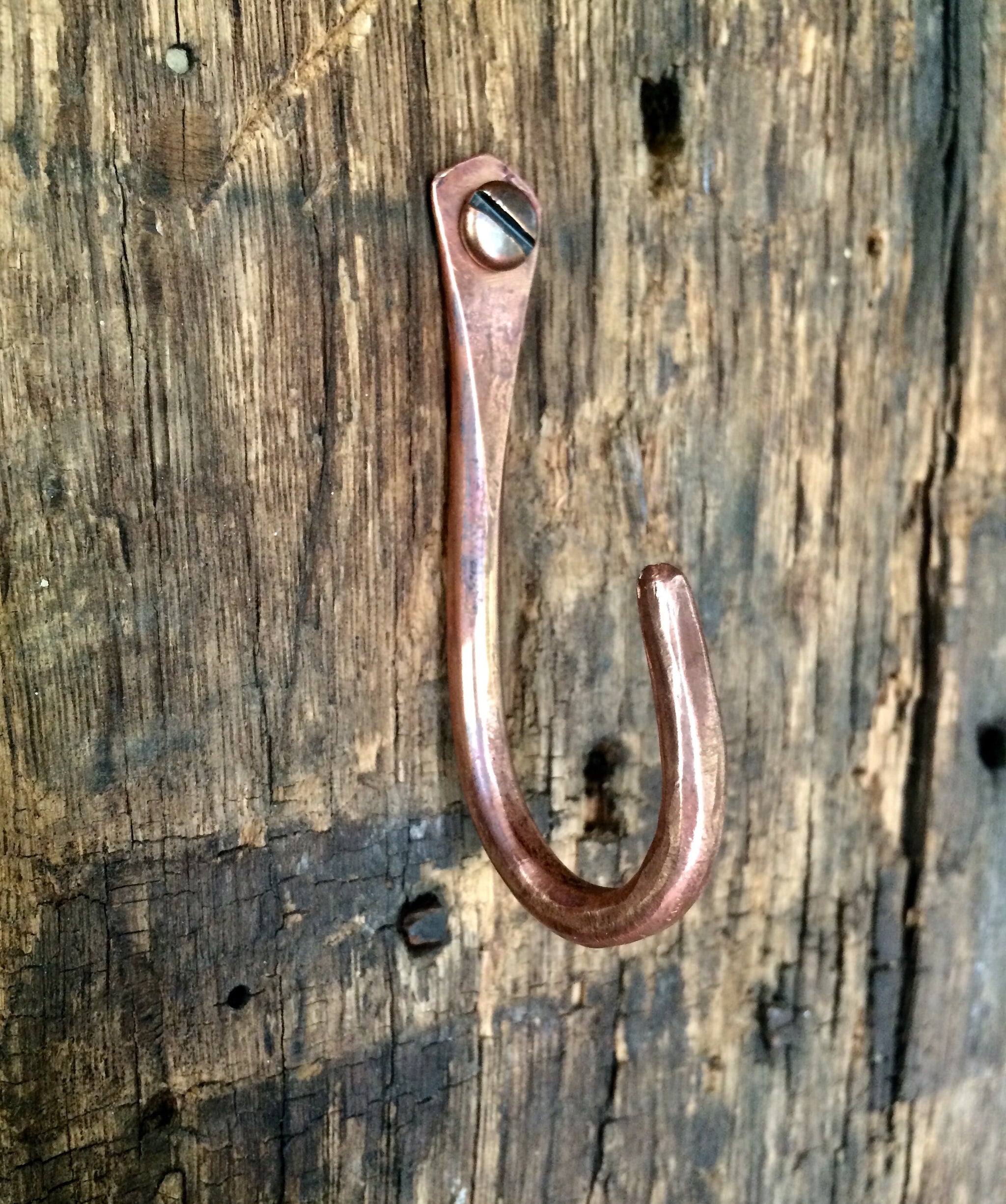 Forged Copper Utility Hook Old West Iron Forged Copper Utility Hook Old West Iron