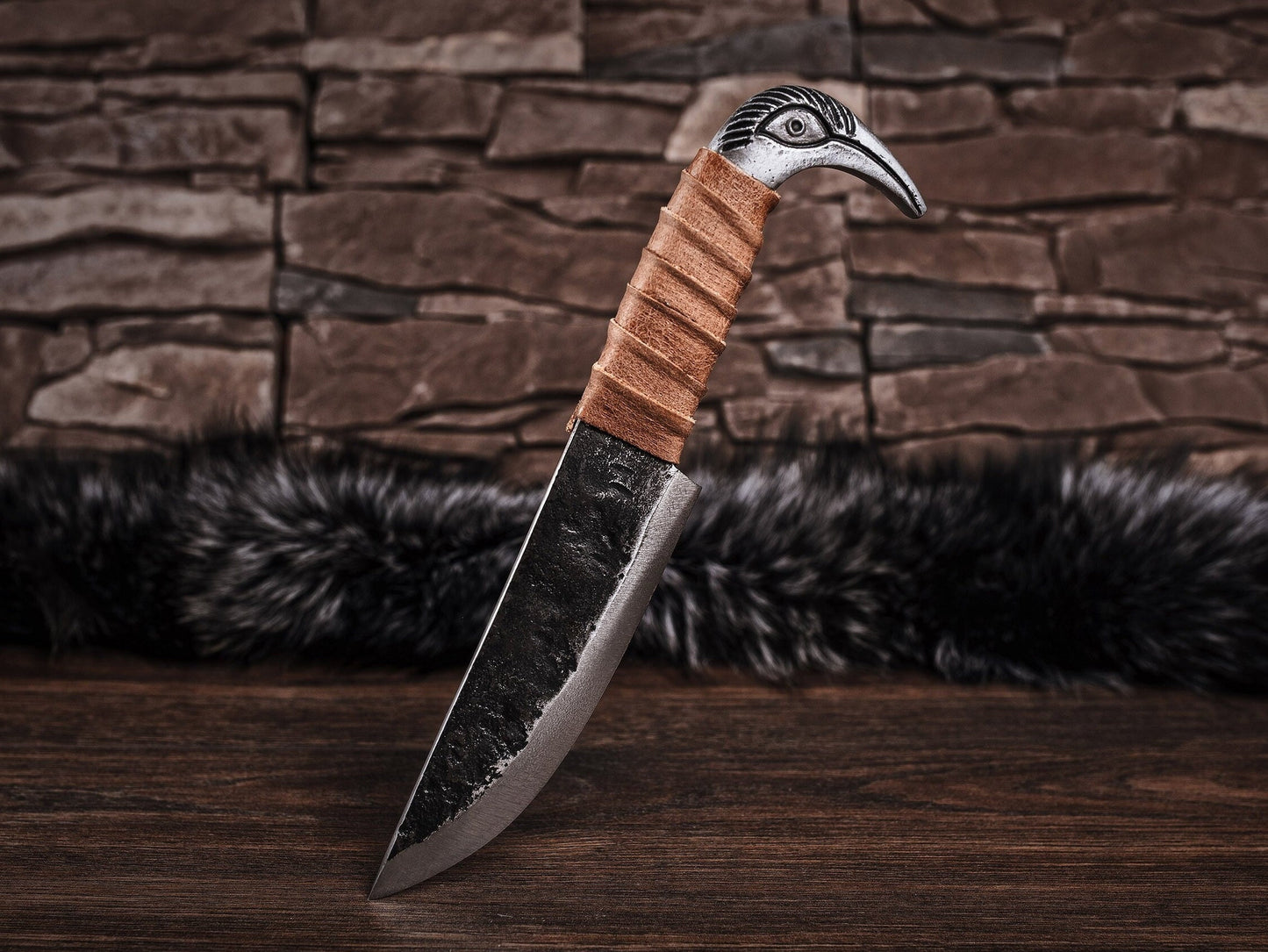 Hand Forged Viking Knife, Dagger, Blade, Hunting Knife - 5.5