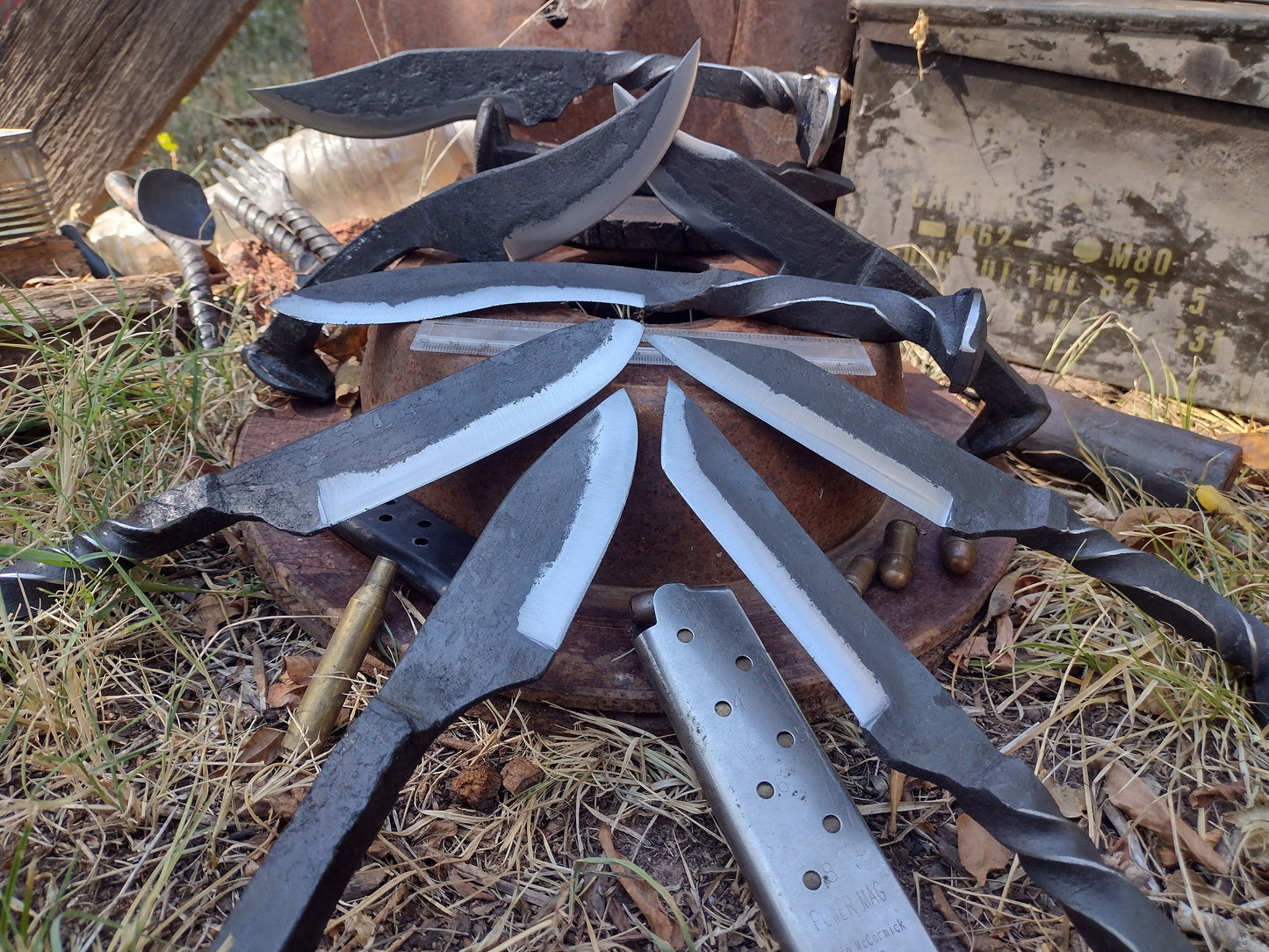Hand Forged Railroad Spike Knives Collectible Knives Gift