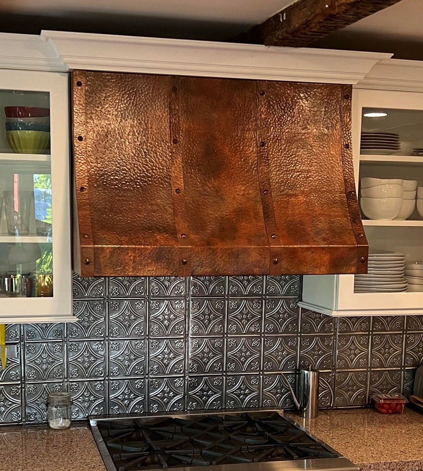 Hammered Copper Kitchen Range Hood EUGENE for Hacienda – Old West Iron