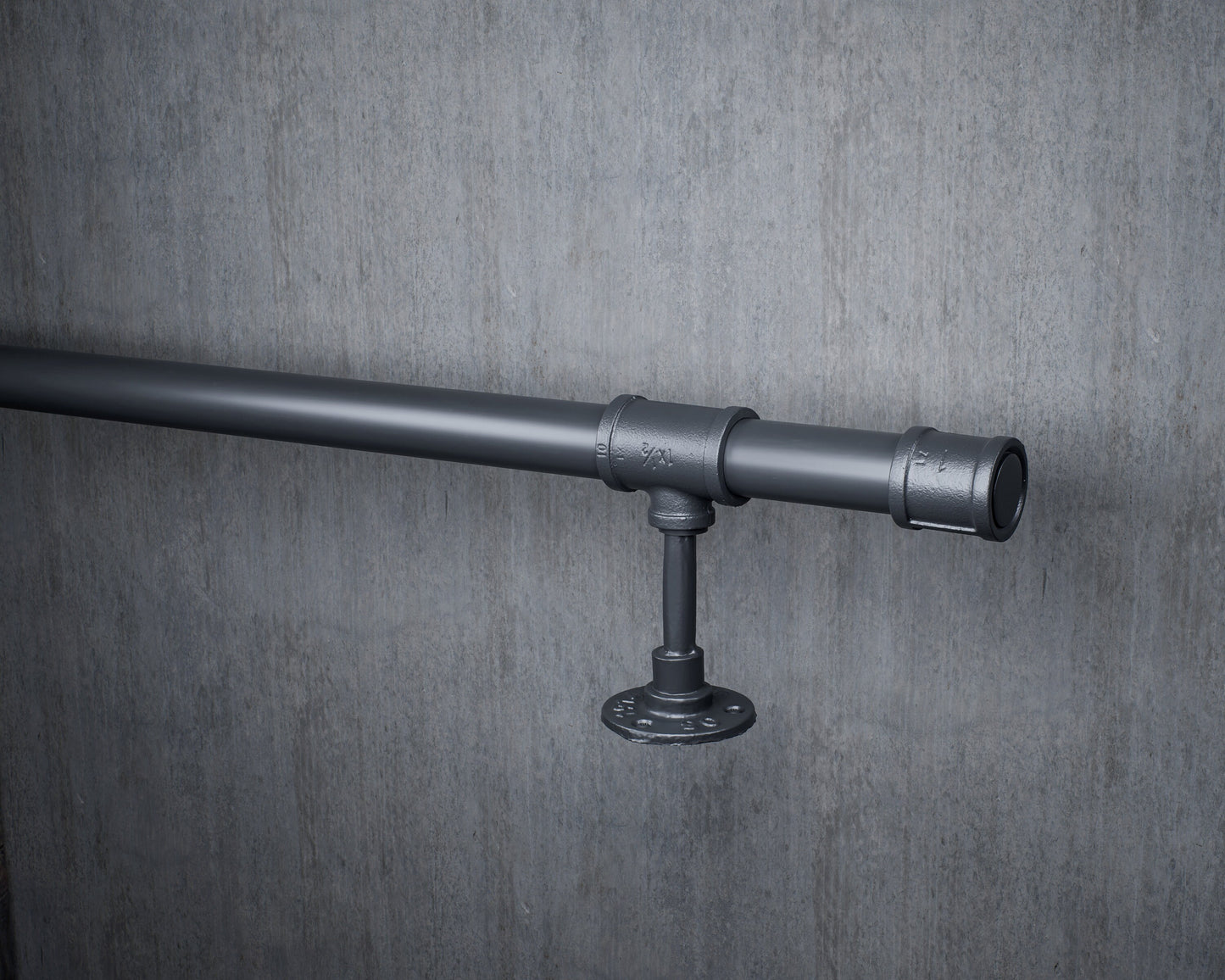 Industrial Black Foot Rail Handrails & Railing Systems Foot Rail