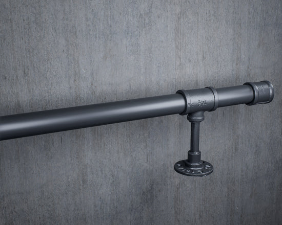 Industrial Black Foot Rail Handrails & Railing Systems Foot Rail