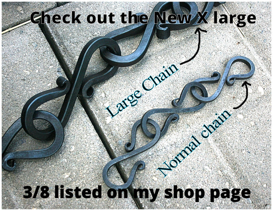 decorative chain hand forged (1/4" square)