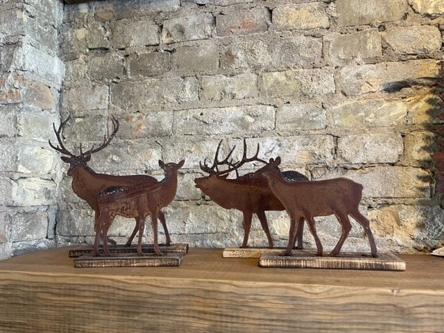 Rusty Metal Elk Stand Metal Bull Decor Decor Decor