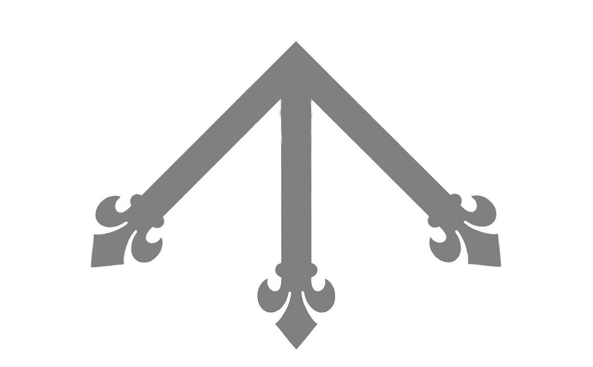 Placa central Dunmow Crest Fleur De Lis Iron Ridge